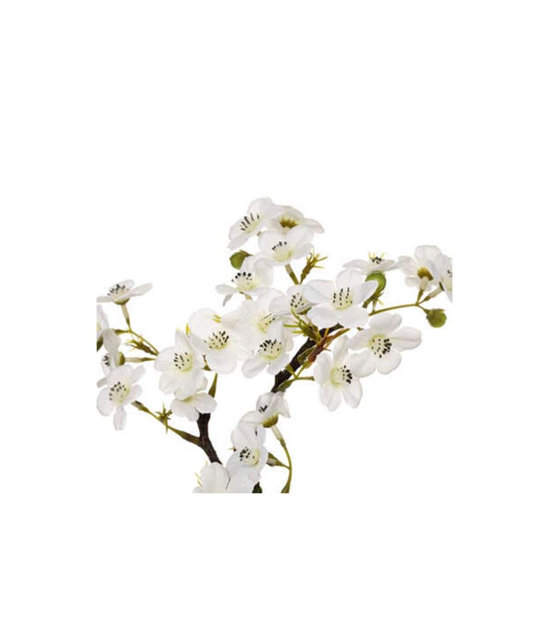 Plante Artificielle en Pot Cerisier 26cm Blanc-2