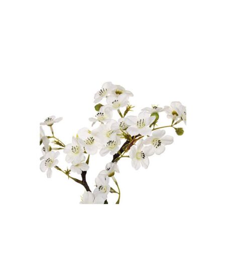 Plante Artificielle en Pot Cerisier 26cm Blanc
