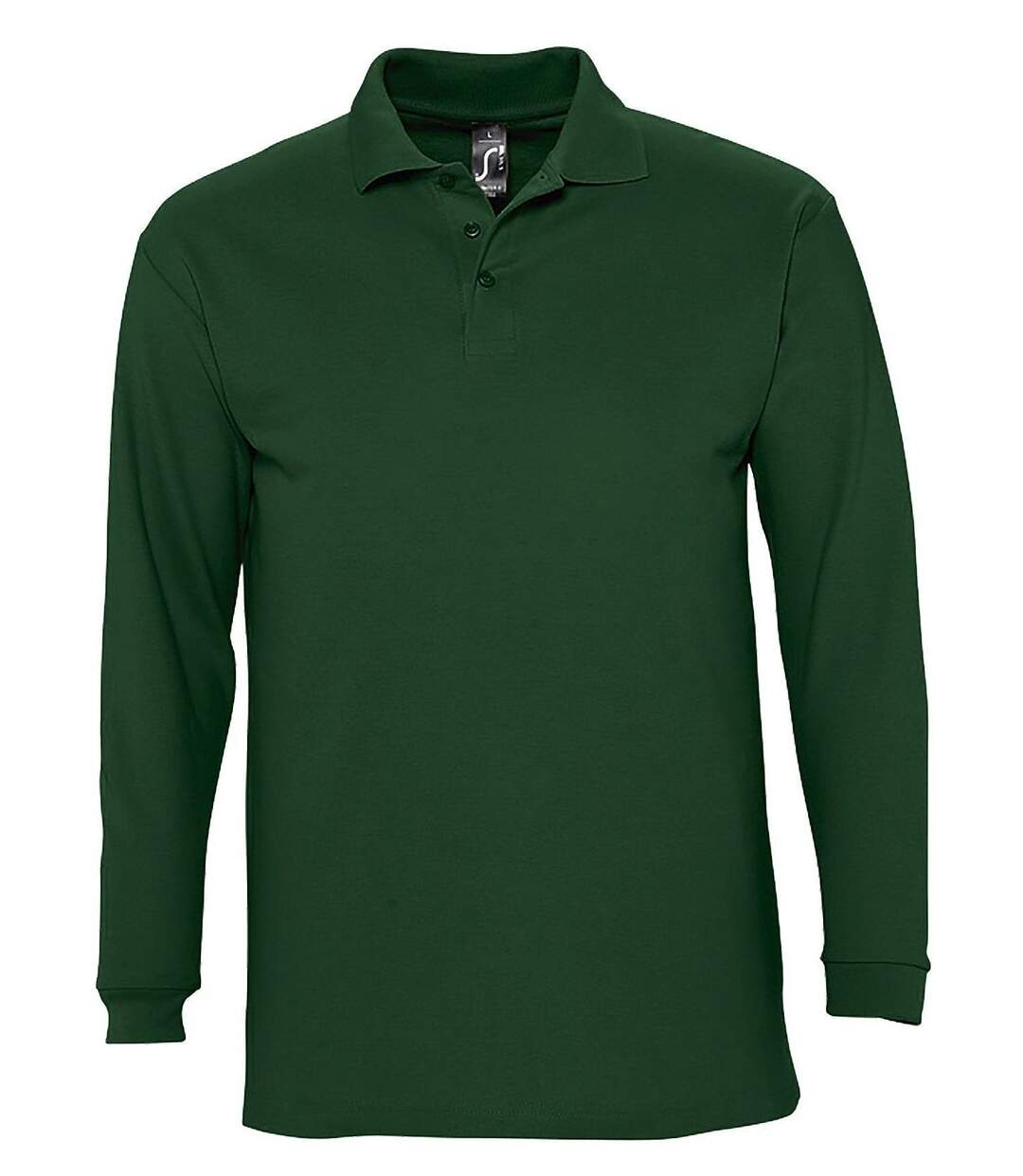 Polo manches longues - Homme - 11353 - vert golf