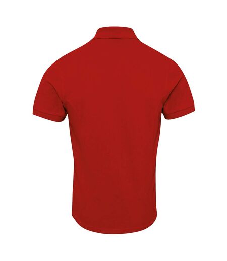 Premier Mens Coolchecker Plus Piqu Polo Shirt (Red) - UTPC3374