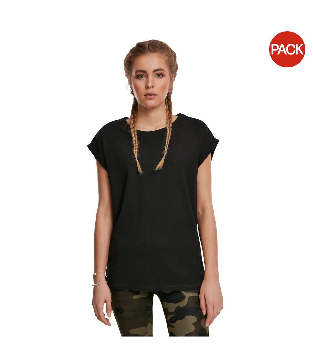 T-shirts Femme Noir Urban Classics-1