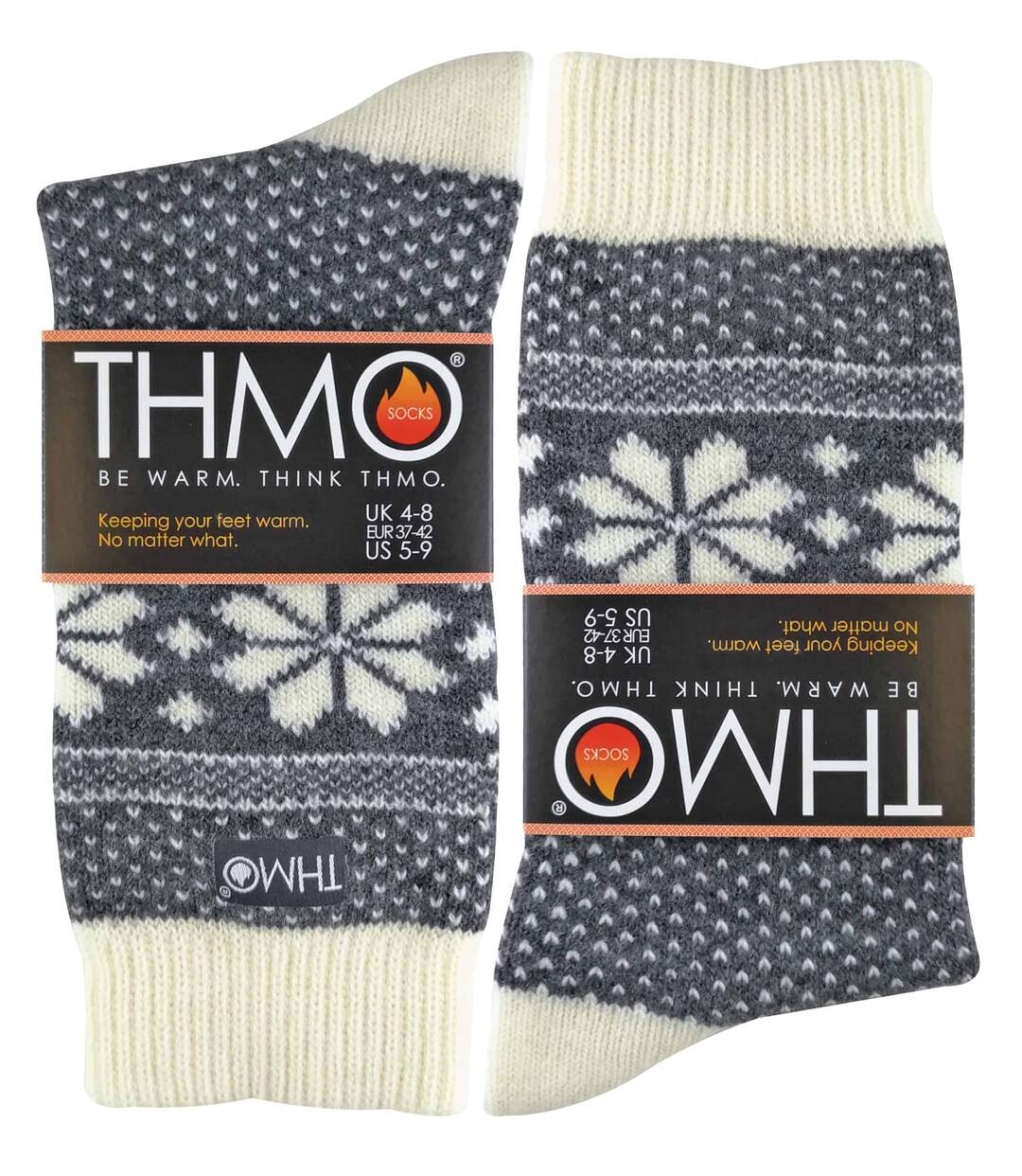 THMO Chaussettes en Laine Femme Vintage Thermiques-2