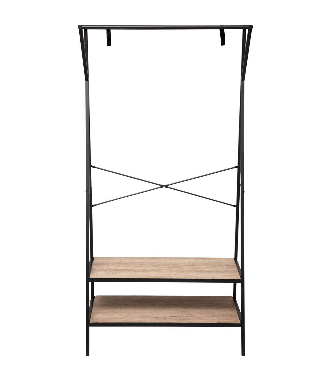 Porte-manteaux design industriel Jano - L. 80 x H. 160 cm - Noir-2