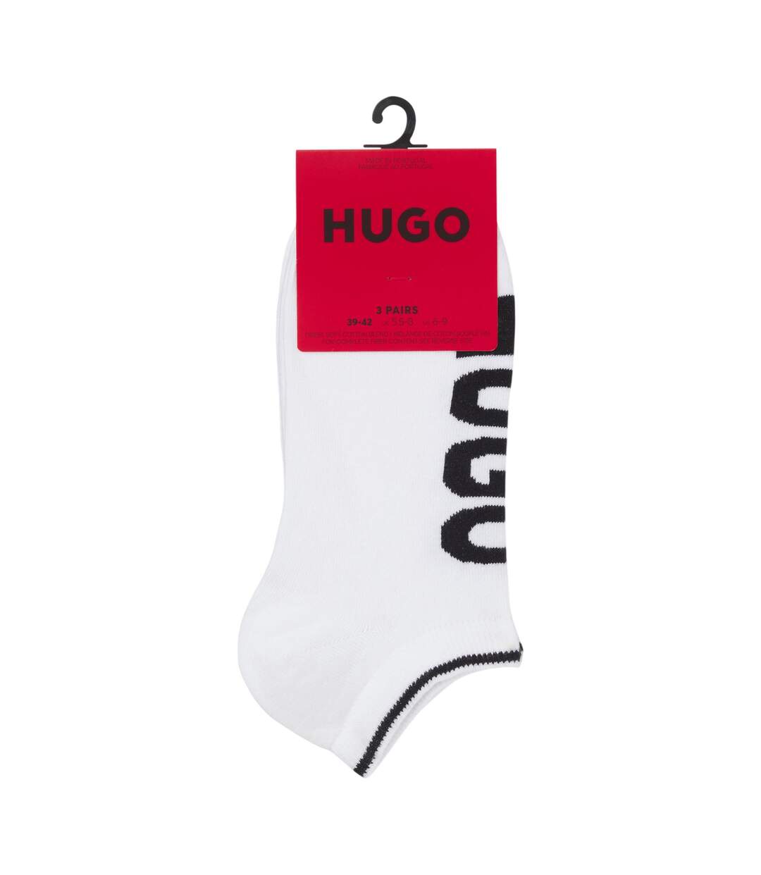 Lot De 3  Socquettes Homme Blanc Hugo-2