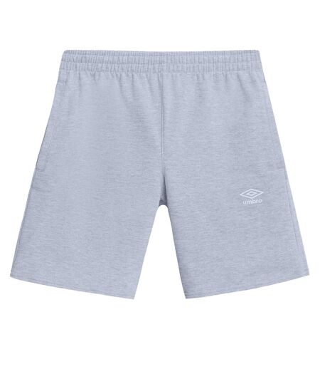 Mens Fleece Logo Casual Shorts Grey Marl Umbro