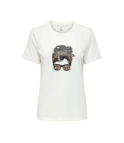 T-Shirt blanc femme only stella - l