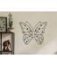 Décoration Murale en Métal Papillon 39cm Noir & Naturel-5
