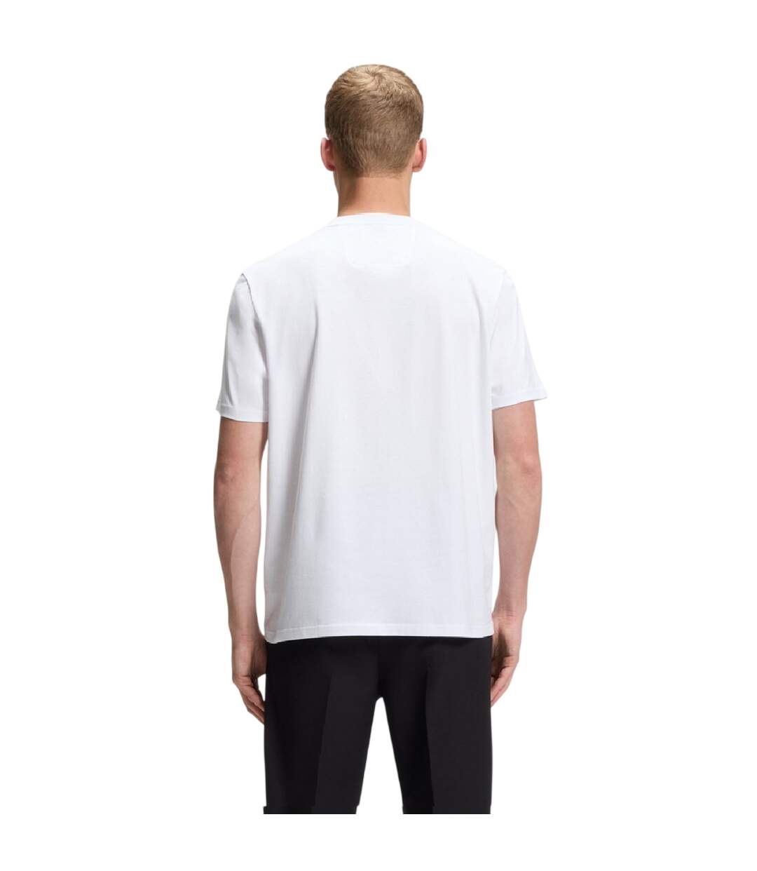 T-shirt Motif/style Géométrique Homme Blanc Boss-3
