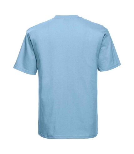 Mens ringspun cotton classic t-shirt sky blue Russell