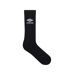 Pack Of 3  Mens Staple 1/2 Cushioned Terrycloth Sports Socks  Black White Umbro-2
