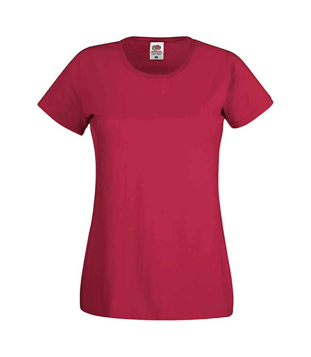 T-shirt femme rouge brique Fruit of the Loom