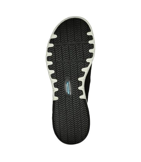 Womens/ladies Marsing-waiola Sr Safety Shoes Black White Skechers
