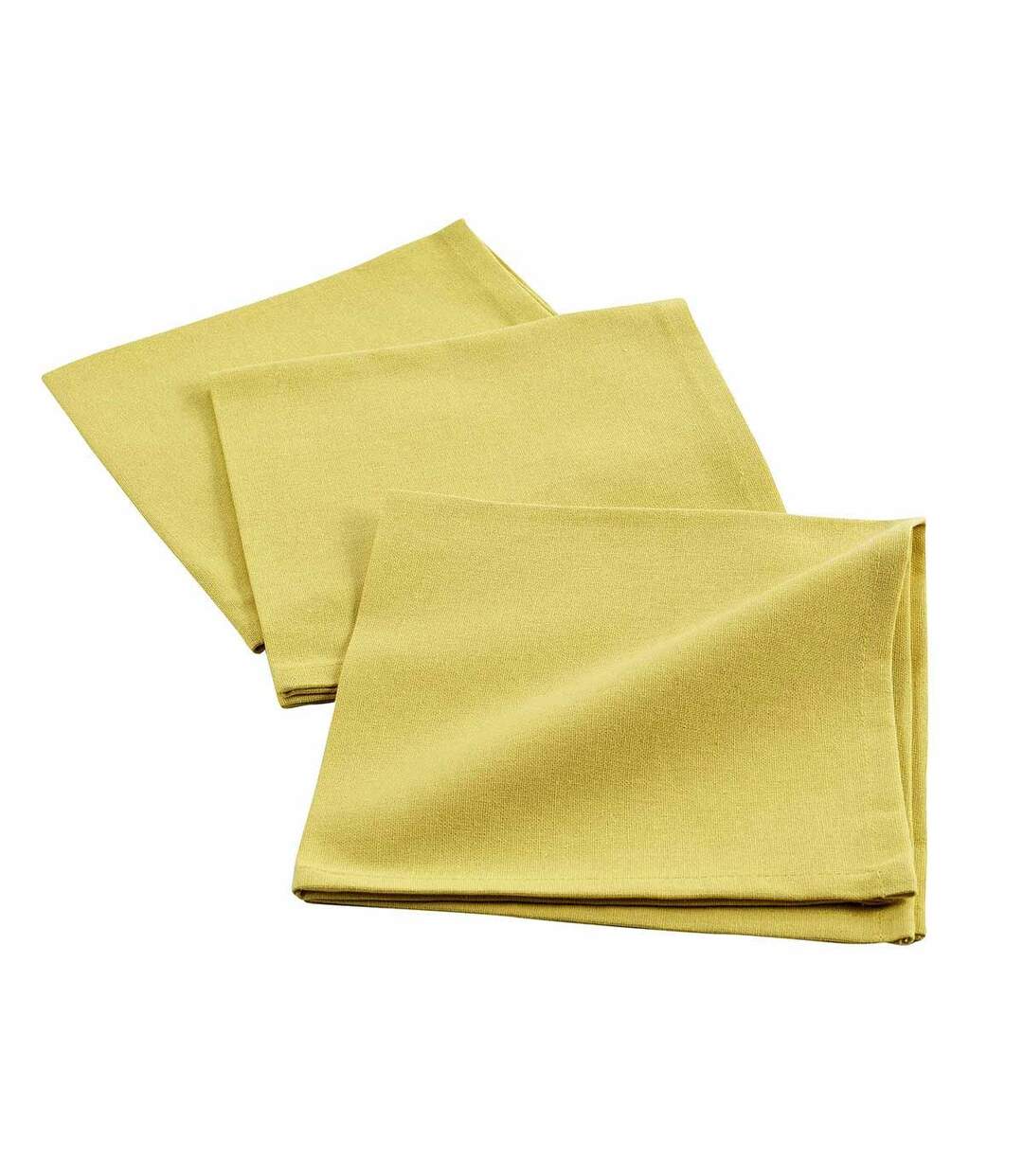 Lot de 3 Serviettes de Table Initia 40x40cm Jaune-1