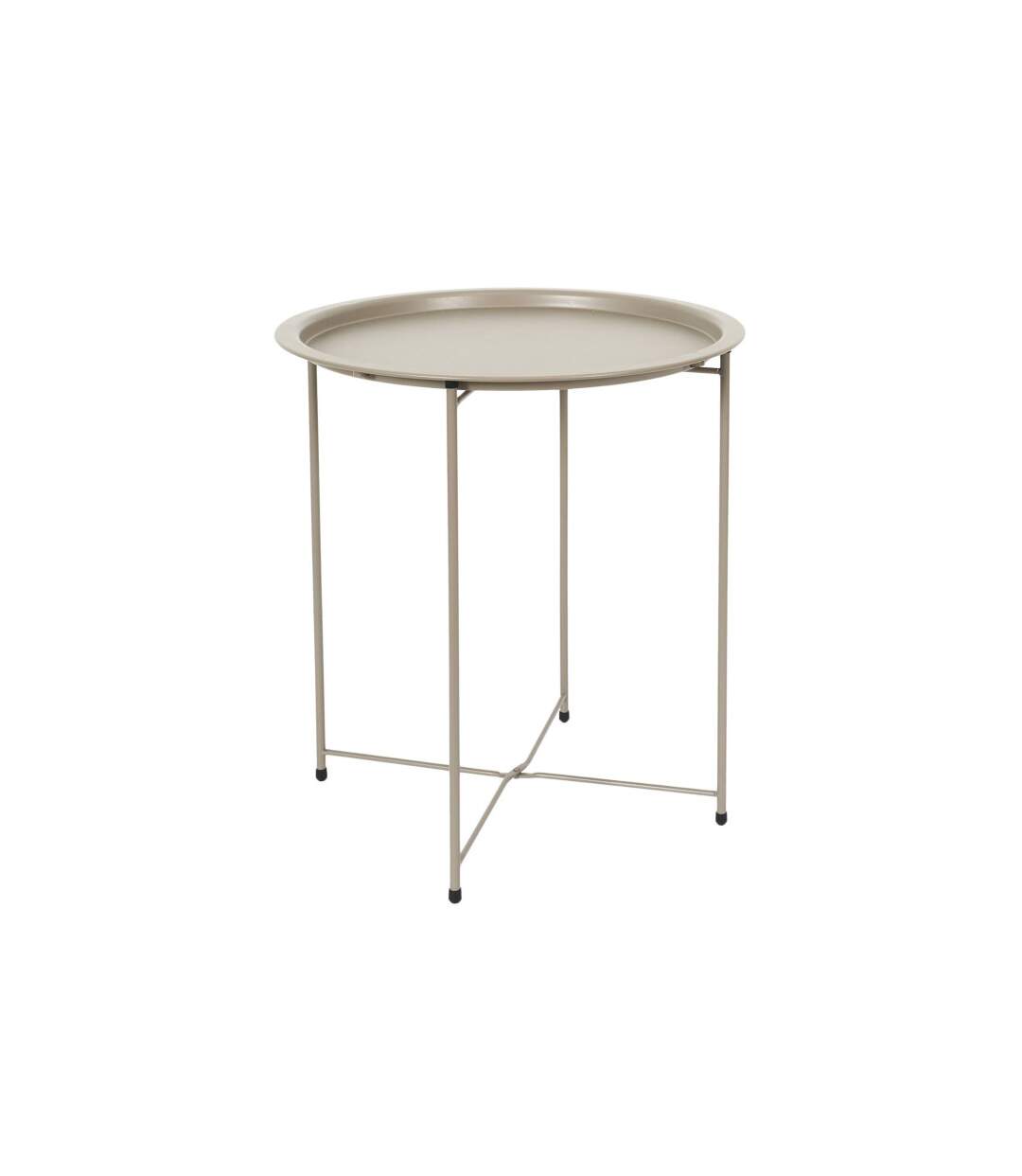 Table d'Appoint en Métal Sienna 50cm Beige-1