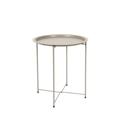 Table d'Appoint en Métal Sienna 50cm Beige