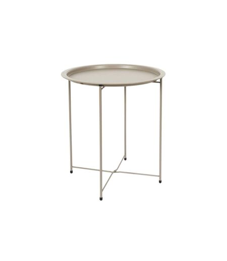 Table d'Appoint en Métal Sienna 50cm Beige