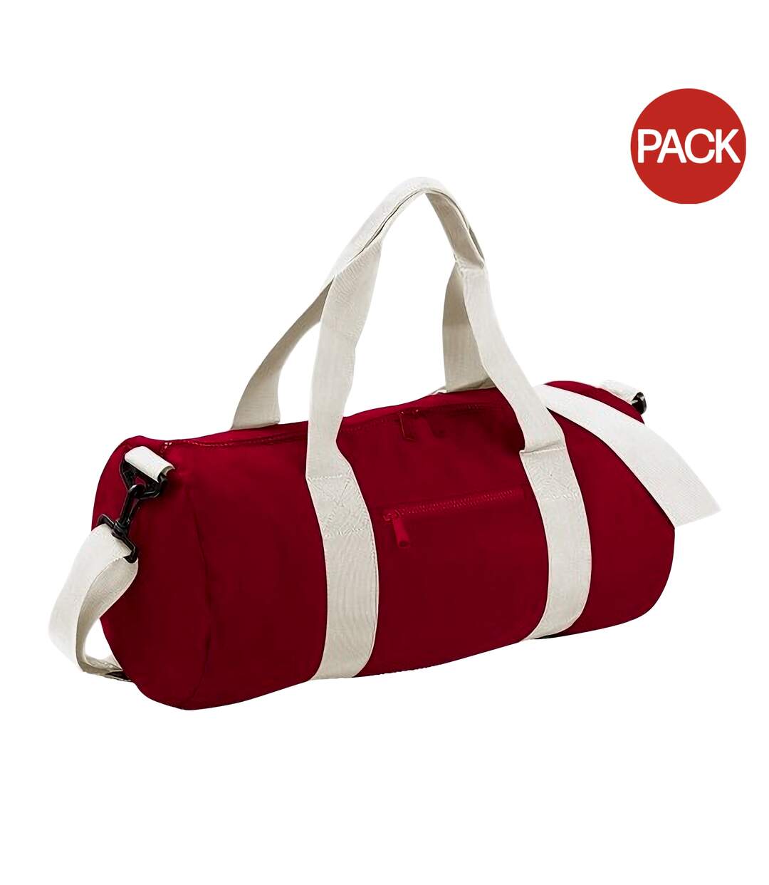 Lot de 2  Sac de voyage 20 litres taille unique rouge/blanc cassé Bagbase-1