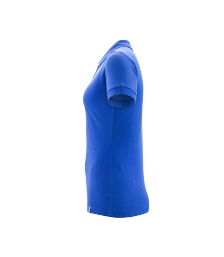 Womens/ladies Crossover Plain Polo Shirt Royal Blue Mascot