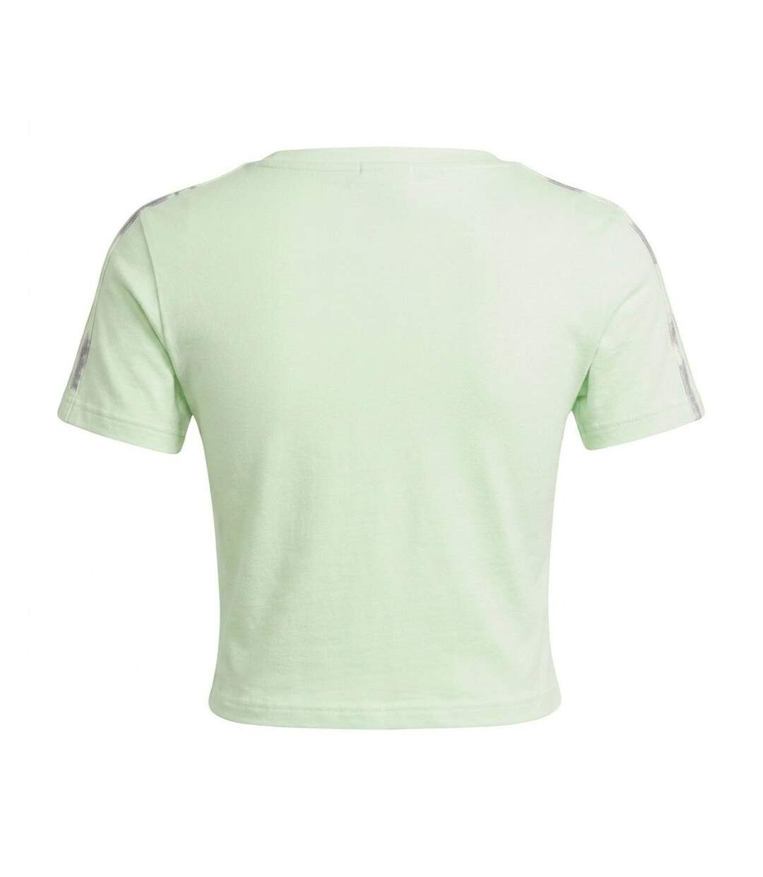 T-shirt Court Motif/style 3 Rayures Femme Vert Adidas-2