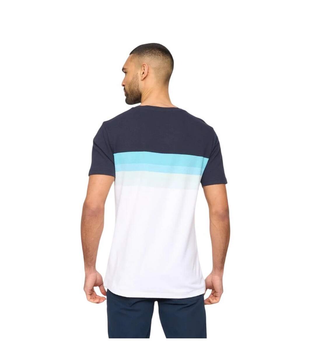 Mens Kemble T-shirt Navy Turquoise Bewley & Ritch-2