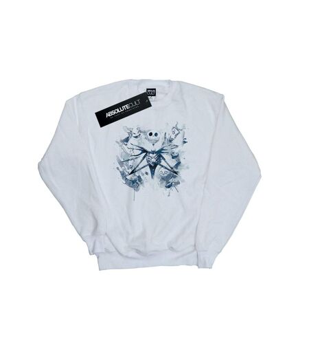 Disney Sweat Womens/Ladies Nightmare Before Christmas Paint Spray Carers Sweatshirt (Blanc) - UTBI31709