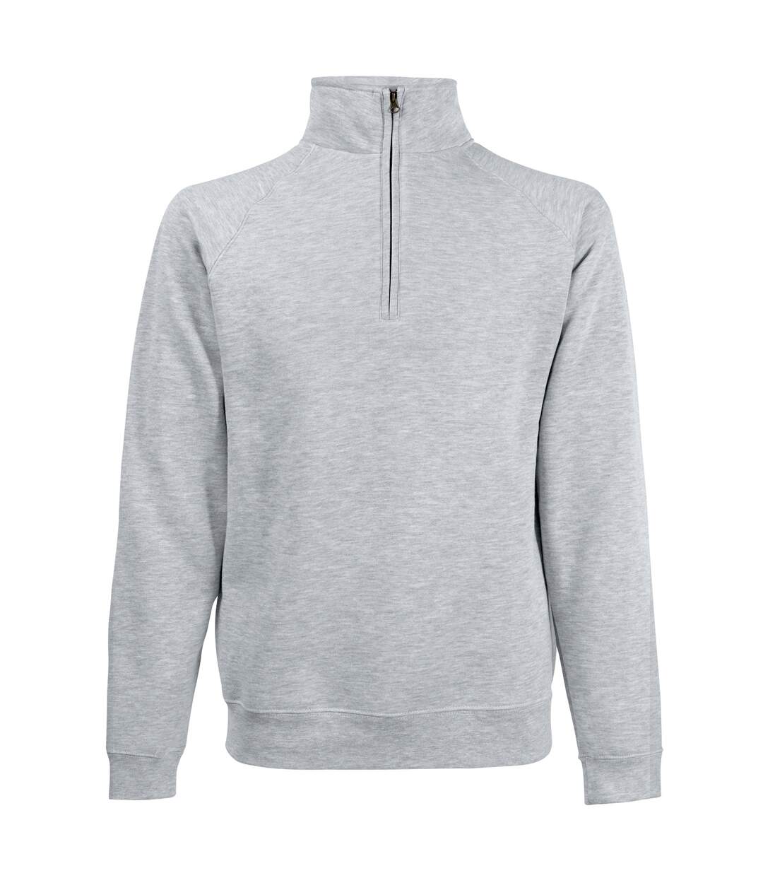 Fruit Of The Loom Mens Premium 70/30 Zip Neck Sweatshirt (Heather Grey) - UTRW3166-1