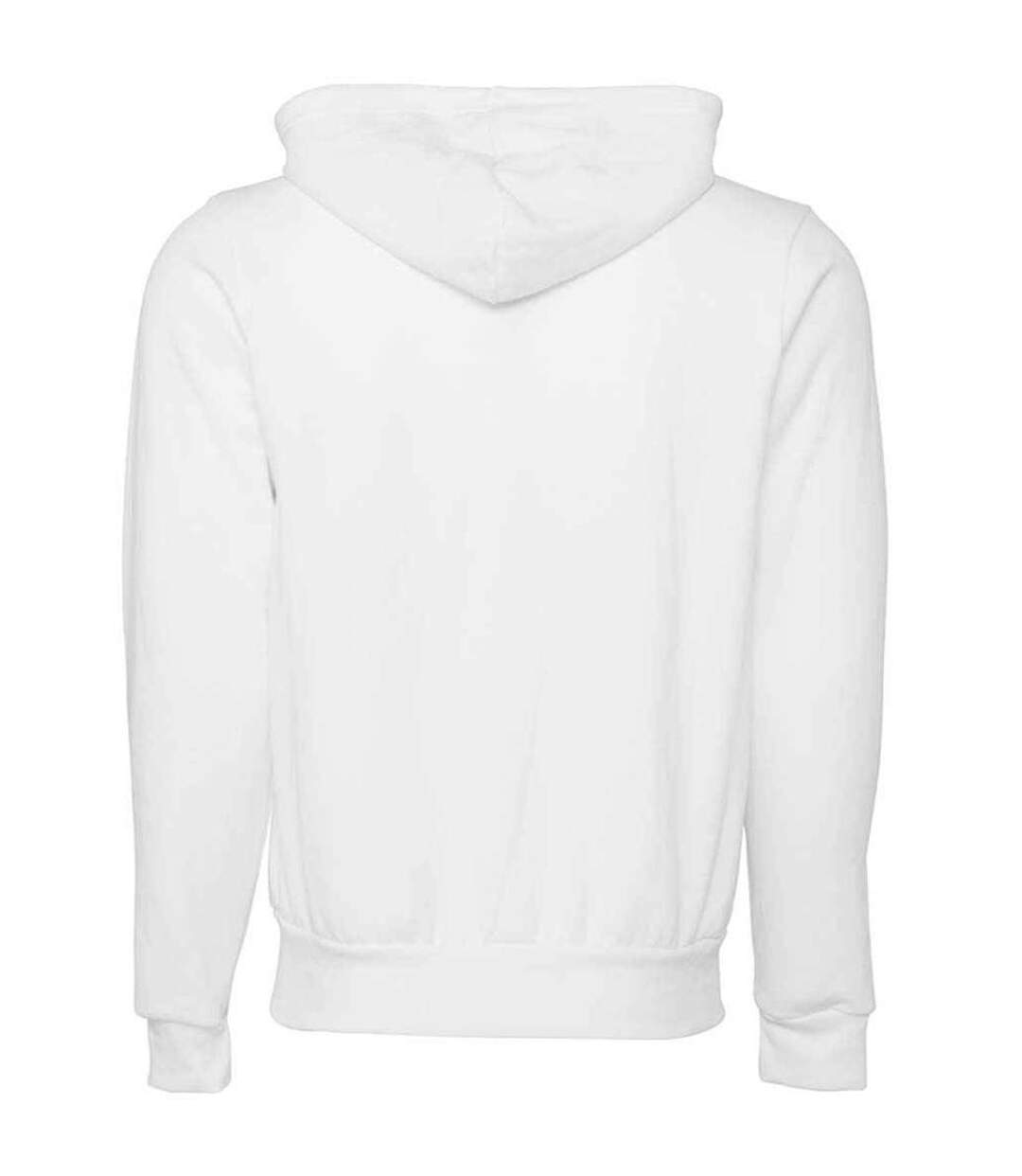 Sweat à capuche zippé en polycoton unisexe pour adultes dtg blanc Bella + Canvas-2