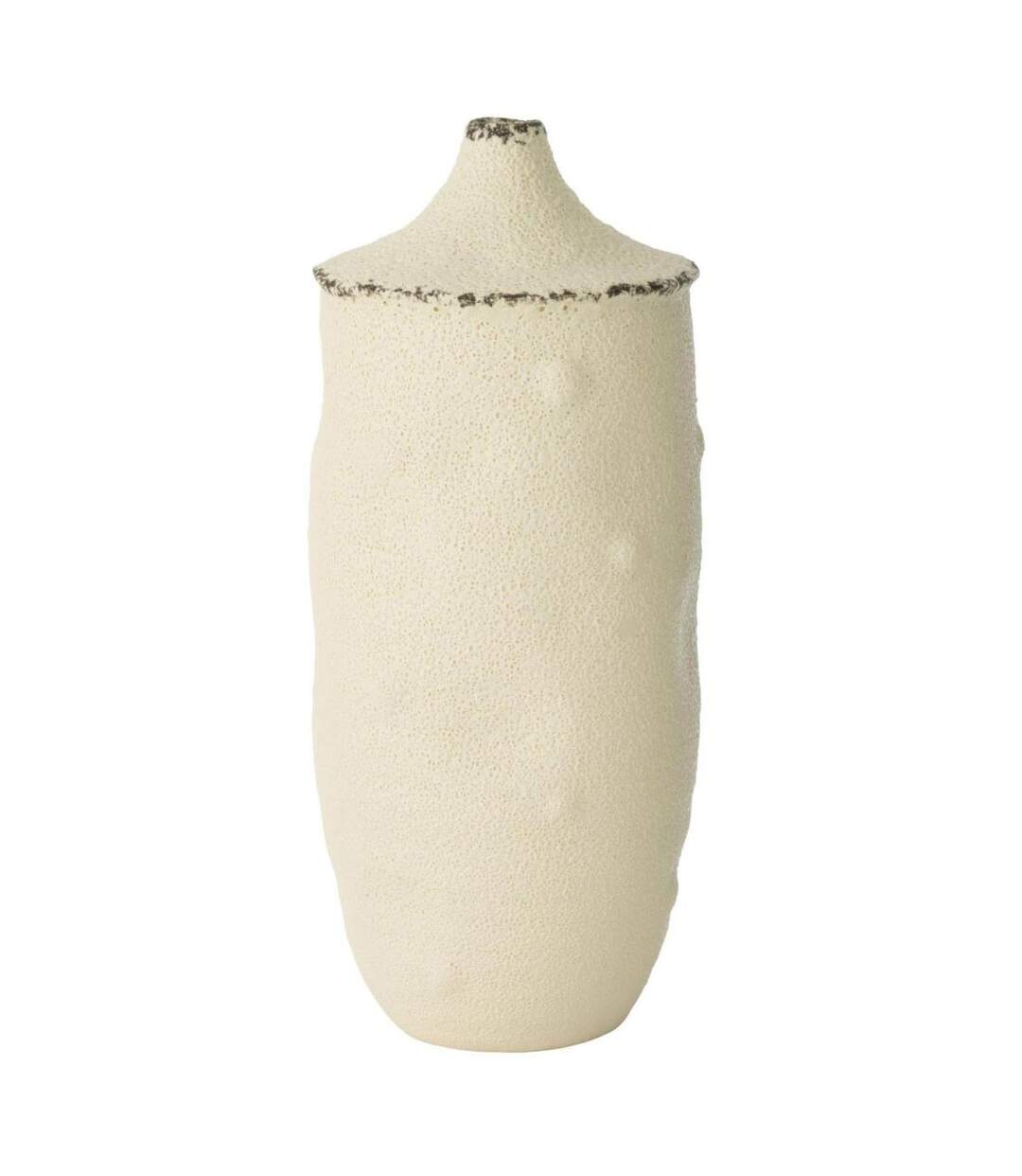 Vase Déco en Grès Bay 40cm Blanc-1