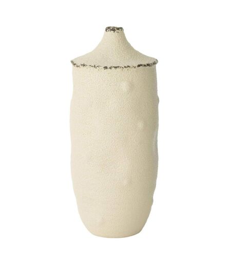 Vase Déco en Grès Bay 40cm Blanc