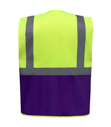 Gilet executive adulte jaune / violet Yoko Yoko