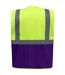 Unisex adult executive hi-vis waistcoat yellow/purple Yoko