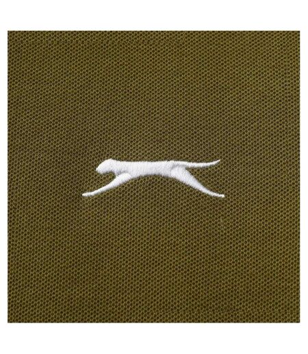 Mens Embroidered Logo Polo Shirt Khaki Slazenger