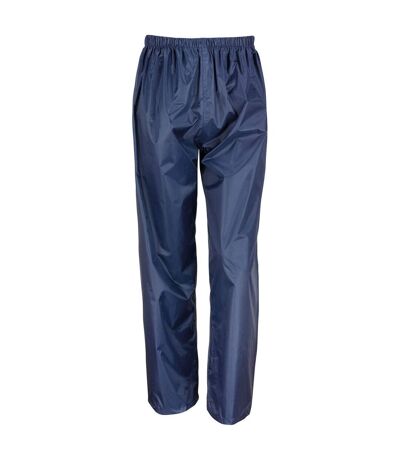 Unisex Adult Waterproof Over Trousers Navy Result Core