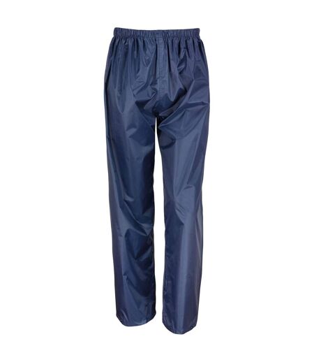 Unisex Adult Waterproof Over Trousers Navy Result Core
