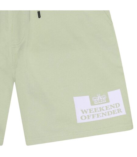 Short De Jogging Motif/style Logo Parma Homme Bleu Menthe Blanc Weekend Offender