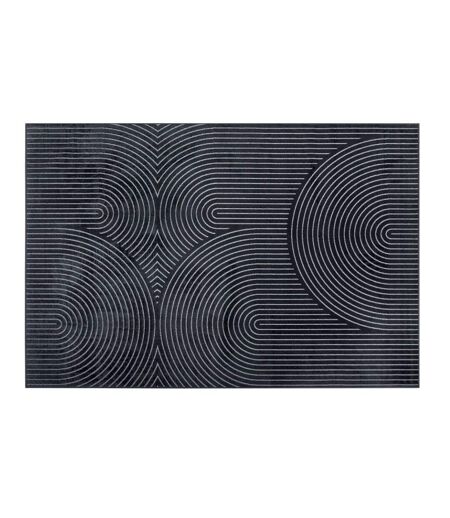 Tapis Déco Imprimé Géode 140x200cm Anthracite