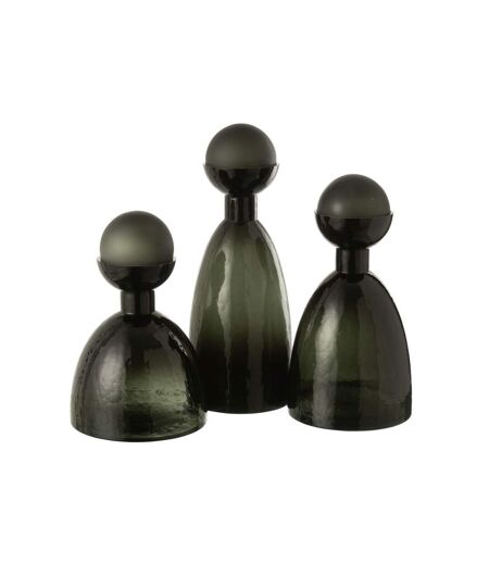 Vase Bouteille Bouchon en Verre Yoko 29cm Vert Foncé