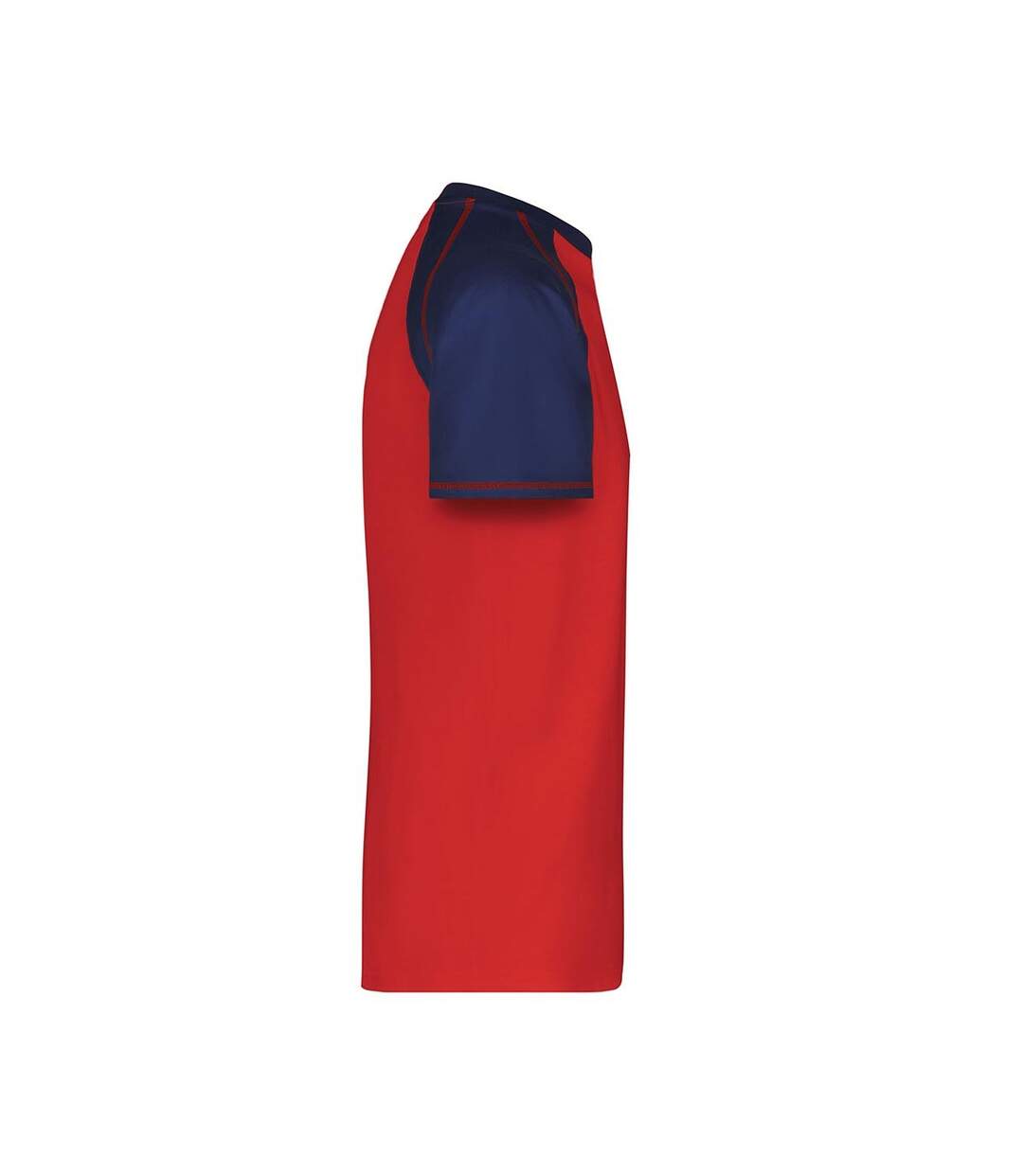 T-shirt Manches Raglan Motif/style Contrasté Homme Rouge Bleu Marine James And Nicholson-4