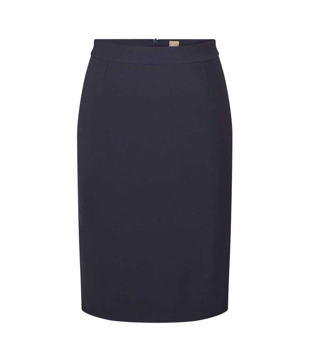 Womens/ladies Vilea Plain Pencil Skirt Blue Boss-1