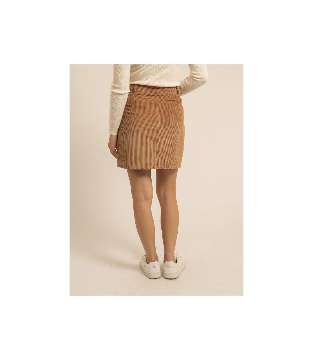 Jupe courte velours cotelé XYLIDINE - Dona X Lisa-2