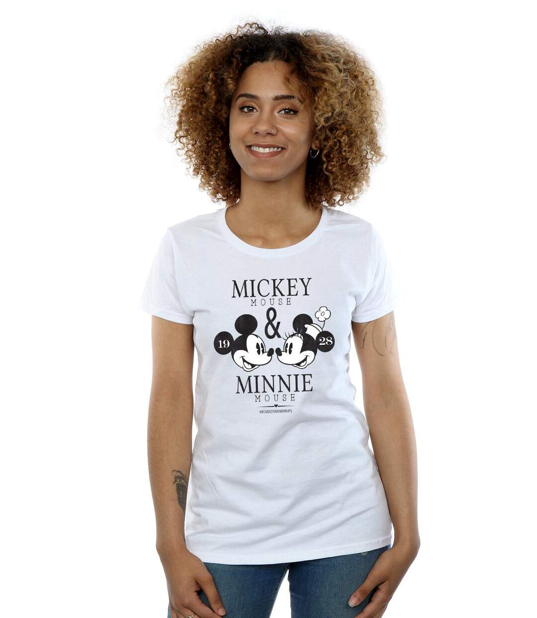 Disney - T-shirt MOUSECRUSH MONDAYS - Femme (Blanc) - UTBI1492-2