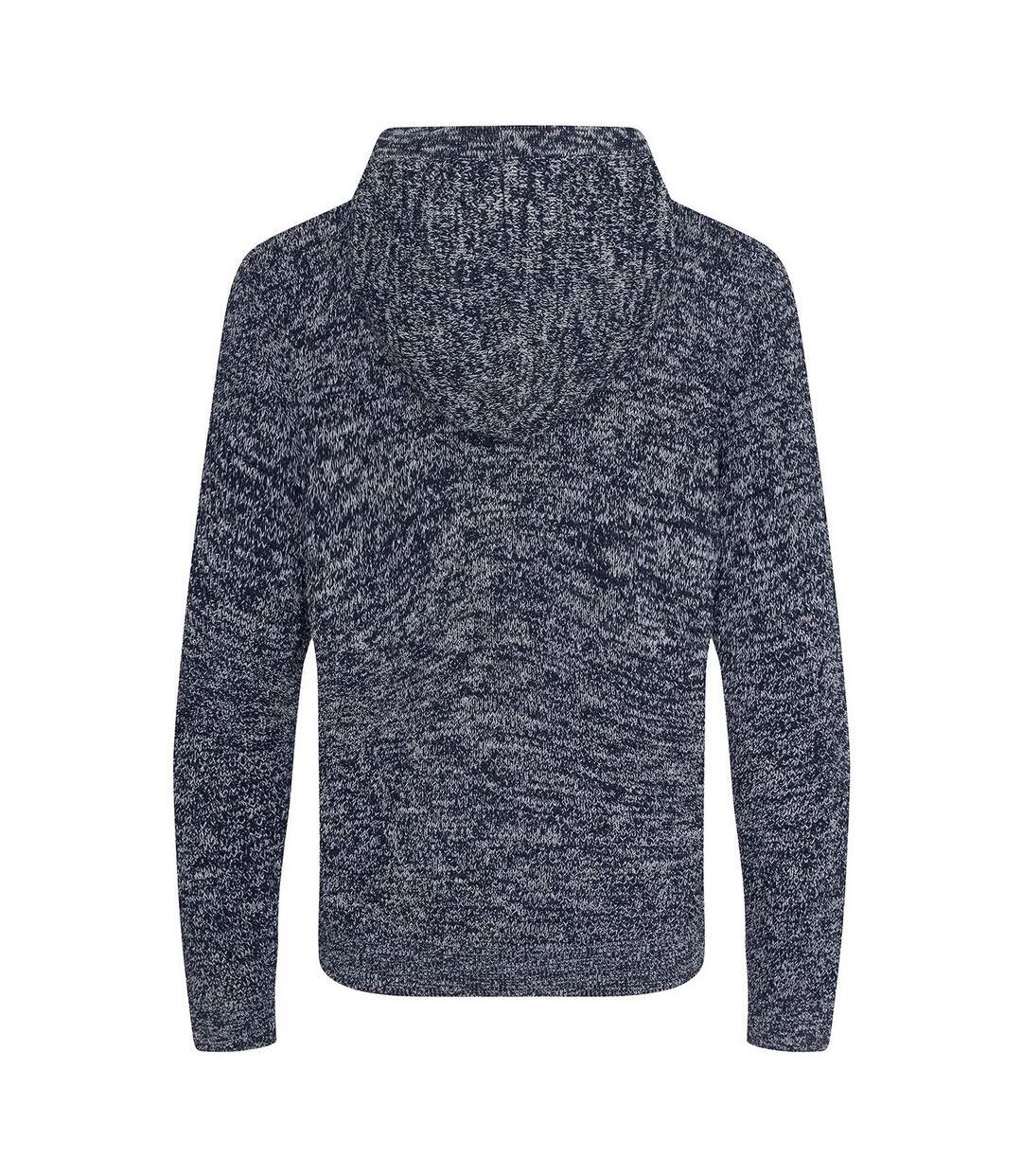 Sweat à capuche iguazu adulte bleu marine / gris chiné Awdis