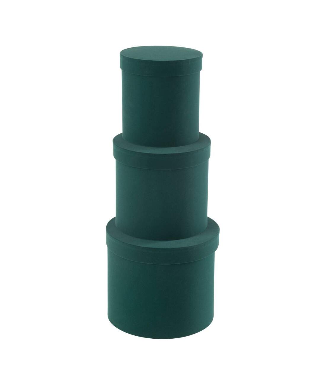Lot de 3 Boîtes de Rangement Rondes Vaughn 27cm Vert-3
