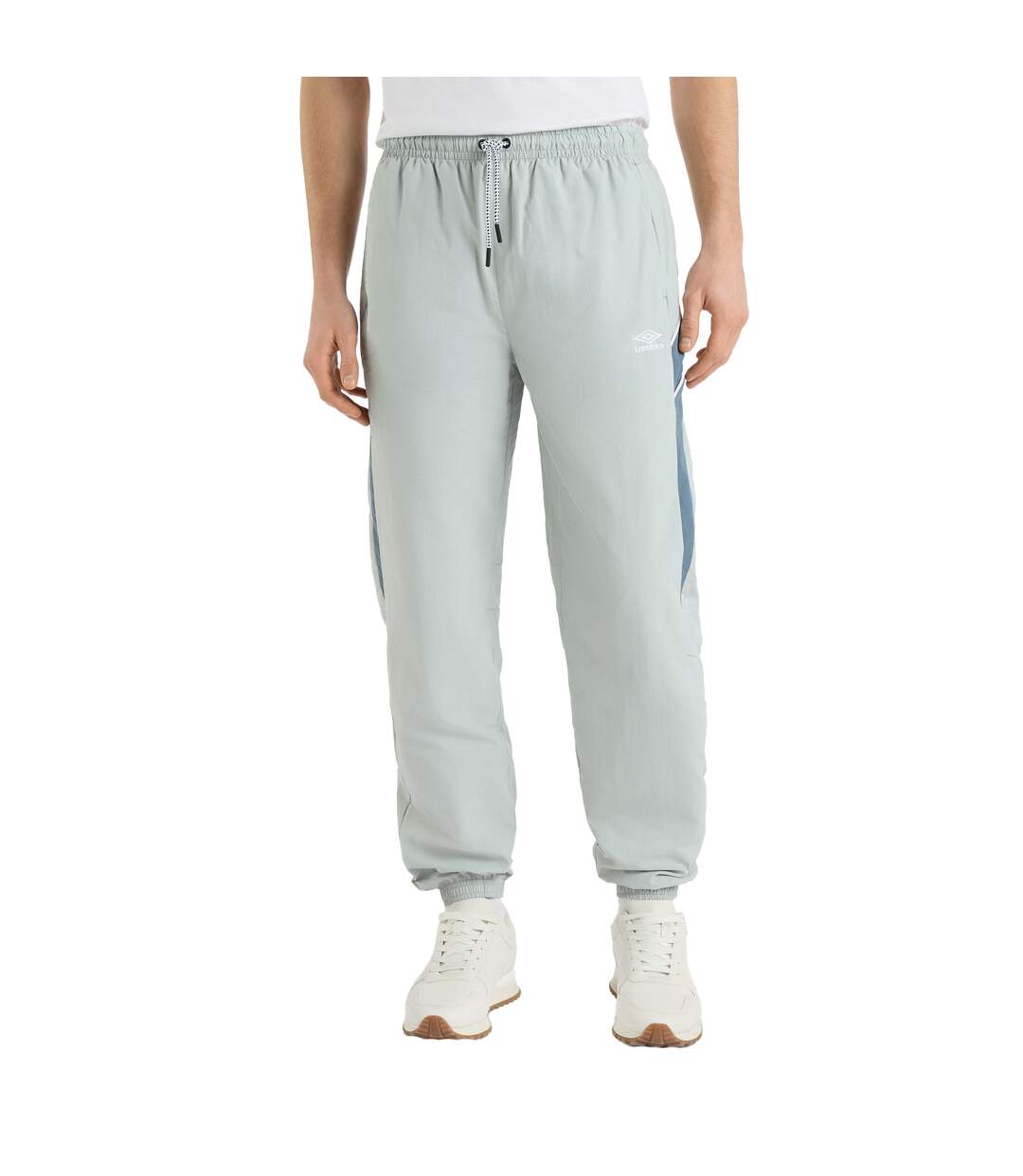 Mens Relaxed Fit Tracksuit Bottoms Pearl Blue Blue Mirage Brilliant White Umbro-3