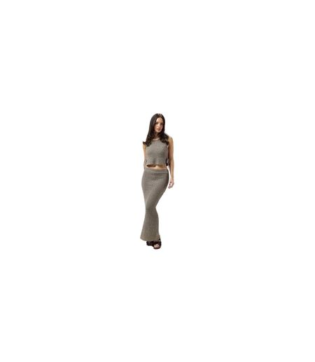 Womens/ladies Ribbed Maxi Skirt Taupe Jack Wills