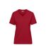 T-shirt Bio Workwear Femme Rouge James And Nicholson-1