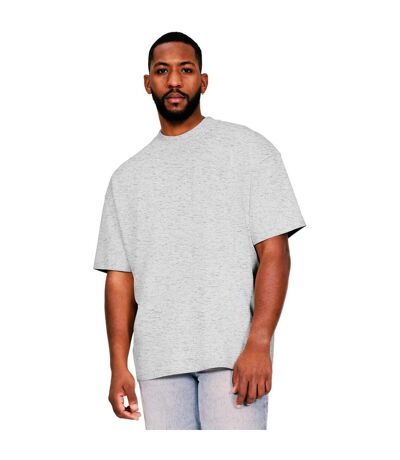 Casual Classics Mens Ringspun Cotton Extended Neckline Oversized T-Shirt (Heather Grey) - UTAB600
