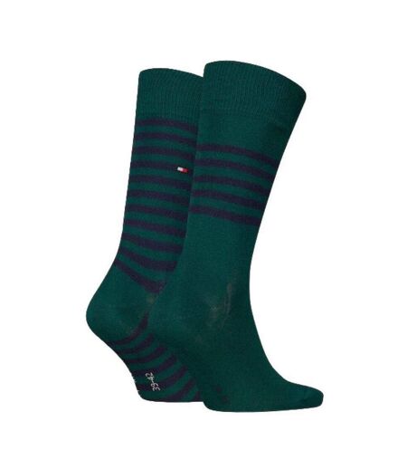 Chaussettes Motif/style Rayures Contrastées Homme Vert Tommy Hilfiger