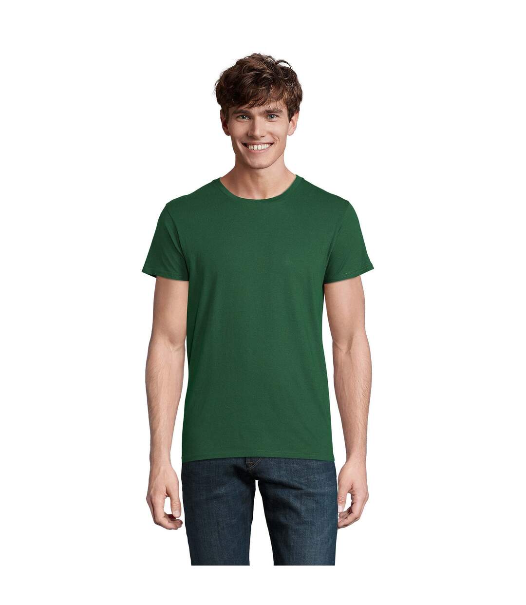 Mens crusader organic t-shirt bottle green SOLS