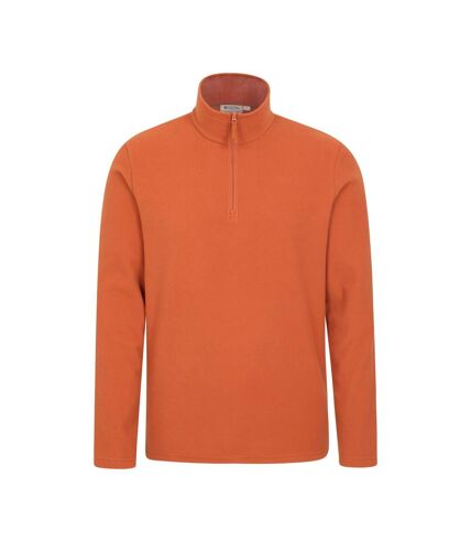 Mens camber ii half zip fleece top burnt orange Mountain Warehouse